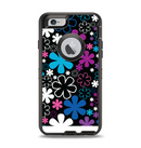 The Vibrant Pink & Blue Vector Floral Apple iPhone 6 Otterbox Defender Case Skin Set