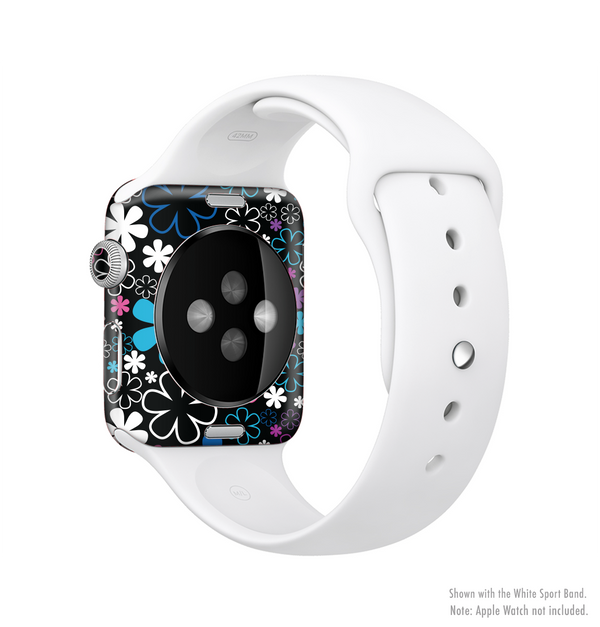 The Vibrant Pink & Blue Vector Floral Full-Body Skin Kit for the Apple Watch
