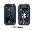 The Vibrant Pink & Blue Vector Floral Skin For The Samsung Galaxy S3 LifeProof Case