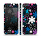 The Vibrant Pink & Blue Vector Floral Skin Set for the Apple iPhone 5