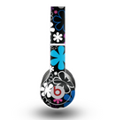 The Vibrant Pink & Blue Vector Floral Skin for the Beats by Dre Original Solo-Solo HD Headphones
