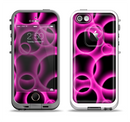The Vibrant Pink Glowing Cells Apple iPhone 5-5s LifeProof Fre Case Skin Set