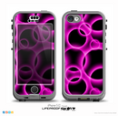 The Vibrant Pink Glowing Cells Skin for the iPhone 5c nüüd LifeProof Case