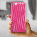 The Vibrant Pink Layers of Chevron iPhone 6/6s or 6/6s Plus 2-Piece Hybrid INK-Fuzed Case