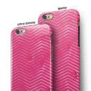 The Vibrant Pink Layers of Chevron iPhone 6/6s or 6/6s Plus 2-Piece Hybrid INK-Fuzed Case
