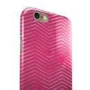 The Vibrant Pink Layers of Chevron iPhone 6/6s or 6/6s Plus 2-Piece Hybrid INK-Fuzed Case