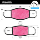 The Vibrant Pink Layers of Chevron  - Made in USA Mouth Cover Unisex Anti-Dust Cotton Blend Reusable & Washable Face Mask with Adjustable Sizing for Adult or Child