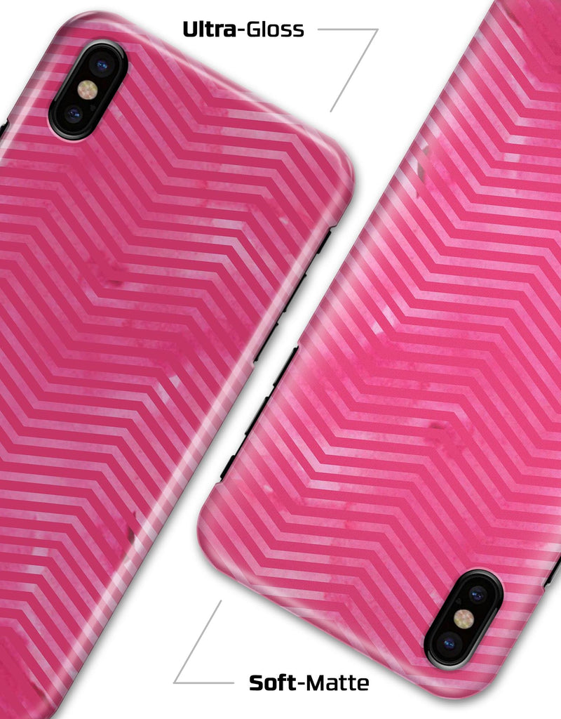 The Vibrant Pink Layers of Chevron  - iPhone X Clipit Case