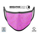 The Vibrant Pink Tiny Hearts of a Whole - Made in USA Mouth Cover Unisex Anti-Dust Cotton Blend Reusable & Washable Face Mask with Adjustable Sizing for Adult or Child