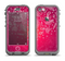 The Vibrant Pink & White Branch Illustration Apple iPhone 5c LifeProof Nuud Case Skin Set