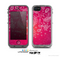 The Vibrant Pink & White Branch Illustration Skin for the Apple iPhone 5c LifeProof Case