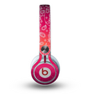 The Vibrant Pink & White Branch Illustration Skin for the Beats by Dre Mixr Headphones