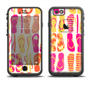 The Vibrant Pink & Yellow Flip-Flop Vector Apple iPhone 6 LifeProof Fre Case Skin Set