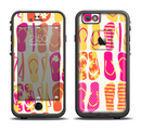 The Vibrant Pink & Yellow Flip-Flop Vector Apple iPhone 6/6s LifeProof Fre Case Skin Set