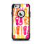 The Vibrant Pink & Yellow Flip-Flop Vector Apple iPhone 6 Otterbox Commuter Case Skin Set