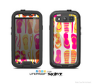 The Vibrant Pink & Yellow Flip-Flop Vector Skin For The Samsung Galaxy S3 LifeProof Case