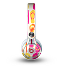 The Vibrant Pink & Yellow Flip-Flop Vector Skin for the Beats by Dre Mixr Headphones