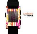 The Vibrant Pink & Yellow Flip-Flop Vector Skin for the Pebble SmartWatch