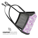 The Vibrant Pink and Purple Leaf - Made in USA Mouth Cover Unisex Anti-Dust Cotton Blend Reusable & Washable Face Mask with Adjustable Sizing for Adult or Child