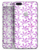 The Vibrant Pink and Purple Leaf - Skin-kit for the iPhone 8 or 8 Plus