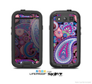 The Vibrant Purple Paisley V5 Skin For The Samsung Galaxy S3 LifeProof Case