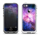 The Vibrant Purple and Blue Nebula Apple iPhone 5-5s LifeProof Fre Case Skin Set