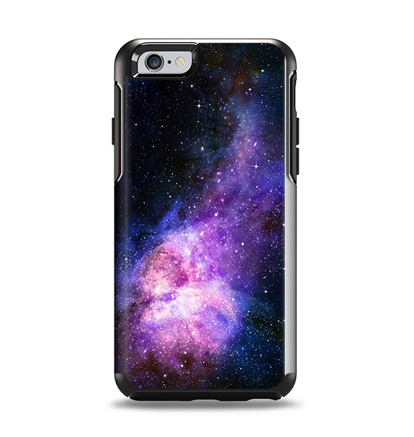The Vibrant Purple and Blue Nebula Apple iPhone 6 Otterbox Symmetry Case Skin Set