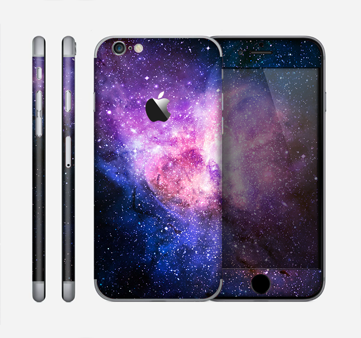 The Vibrant Purple and Blue Nebula Skin for the Apple iPhone 6