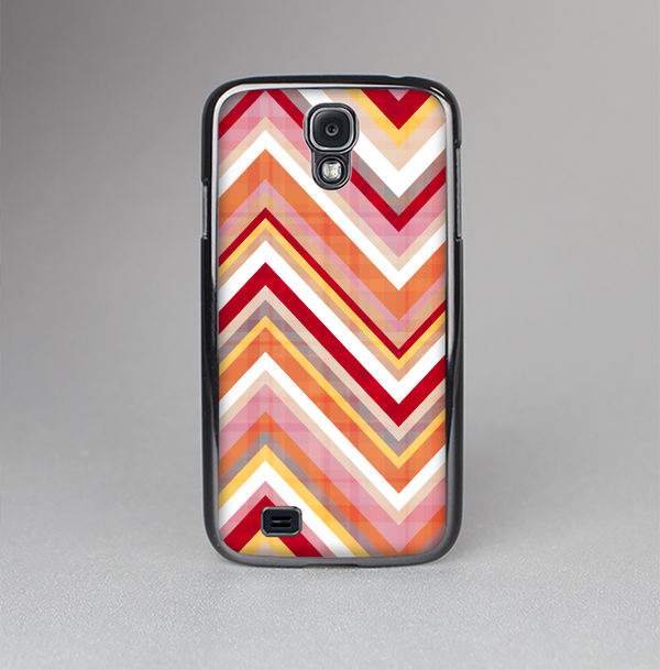 The Vibrant Red & Yellow Sharp Layered Chevron Pattern Skin-Sert Case for the Samsung Galaxy S4