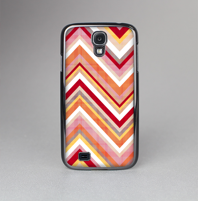 The Vibrant Red & Yellow Sharp Layered Chevron Pattern Skin-Sert Case for the Samsung Galaxy S4