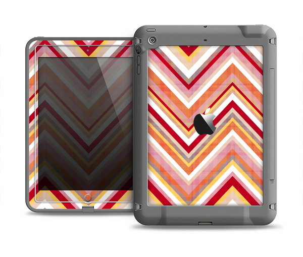 The Vibrant Red & Yellow Sharp Layered Chevron Pattern Apple iPad Air LifeProof Fre Case Skin Set