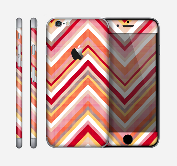 The Vibrant Red & Yellow Sharp Layered Chevron Pattern Skin for the Apple iPhone 6