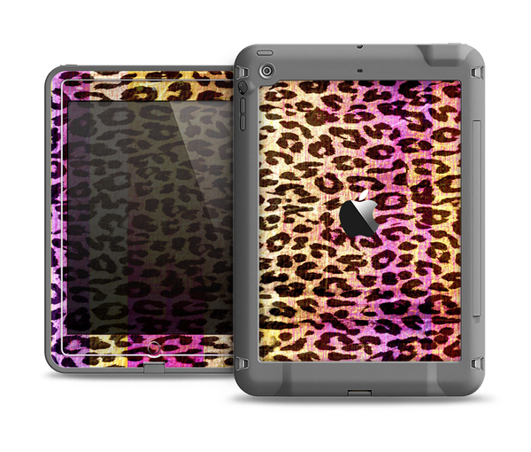 The Vibrant Striped Cheetah Animal Print Apple iPad Mini LifeProof Fre Case Skin Set