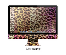 The Vibrant Striped Cheetah Animal Print Skin for the Apple iMac 27 Inch Desktop Computer for the iMac