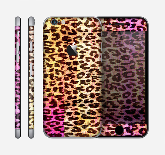 The Vibrant Striped Cheetah Animal Print Skin for the Apple iPhone 6