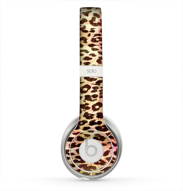 The Vibrant Striped Cheetah Animal Print Skin for the Beats by Dre Solo 2 Headphones