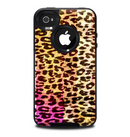 The Vibrant Striped Cheetah Animal Print Skin for the iPhone 4-4s OtterBox Commuter Case