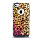 The Vibrant Striped Cheetah Animal Print Skin for the iPhone 5c OtterBox Commuter Case