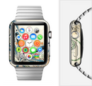 The Vibrant Tan & Blue Butterfly Outline Full-Body Skin Kit for the Apple Watch