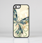 The Vibrant Tan & Blue Butterfly Outline Skin-Sert Case for the Apple iPhone 5/5s