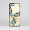 The Vibrant Tan & Blue Butterfly Outline Skin-Sert Case for the Apple iPhone 5c