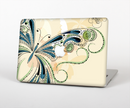 The Vibrant Tan & Blue Butterfly Outline Skin for the Apple MacBook Pro Retina 15"
