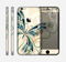 The Vibrant Tan & Blue Butterfly Outline Skin for the Apple iPhone 6