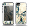 The Vibrant Tan & Blue Butterfly Outline Skin for the iPhone 5-5s OtterBox Preserver WaterProof Case