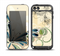 The Vibrant Tan & Blue Butterfly Outline Skin for the iPod Touch 5th Generation frē LifeProof Case