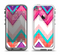 The Vibrant Teal & Colored Chevron Pattern V1 Apple iPhone 5-5s LifeProof Fre Case Skin Set