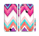 The Vibrant Teal & Colored Chevron Pattern V1 Sectioned Skin Series for the Apple iPhone 6s Plus