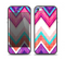 The Vibrant Teal & Colored Chevron Pattern V1 Skin Set for the iPhone 5-5s Skech Glow Case