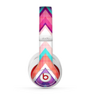 The Vibrant Teal & Colored Chevron Pattern V1 Skin for the Beats by Dre Studio (2013+ Version) Headphones