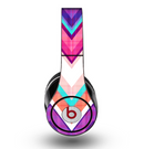 The Vibrant Teal & Colored Chevron Pattern V1 Skin for the Original Beats by Dre Studio Headphones